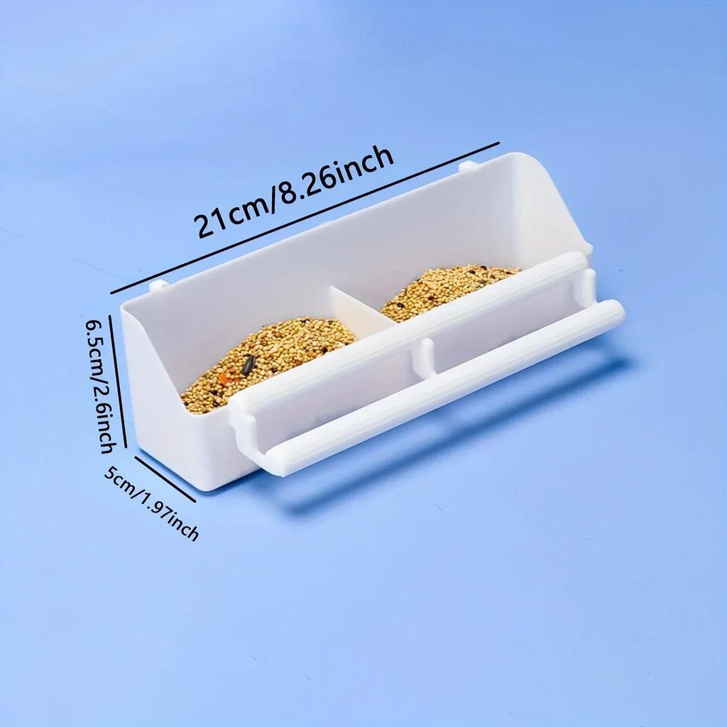 1 Stück - Doppelgitterständer Vogelfuttertrog Papageienfutterspender Haustierfutternapf Spülschüssel