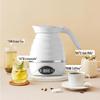 Foldable Portable Electric Kettle 110V, Adjustable Temperature & Auto Keep Warm for Travel