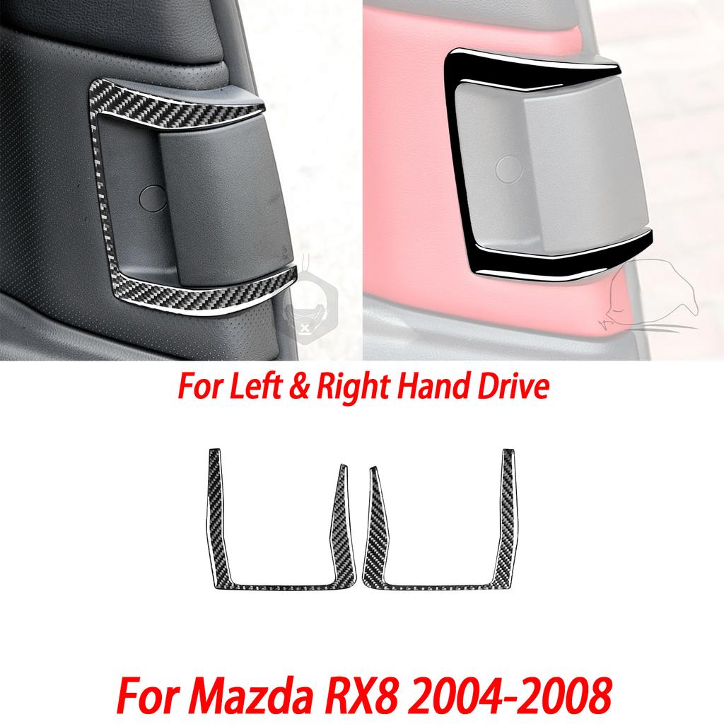 Gloss Black Plastic Car Interior Accessories Sticker AC Radio Door Handle Gear Shift Panel For Mazda RX8 2004-2008 SE3P JM1FE