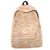 Schoolbag1011 Mori campus new high-value retro fashion versatile large-capacity casual three-dimensional striped backpack