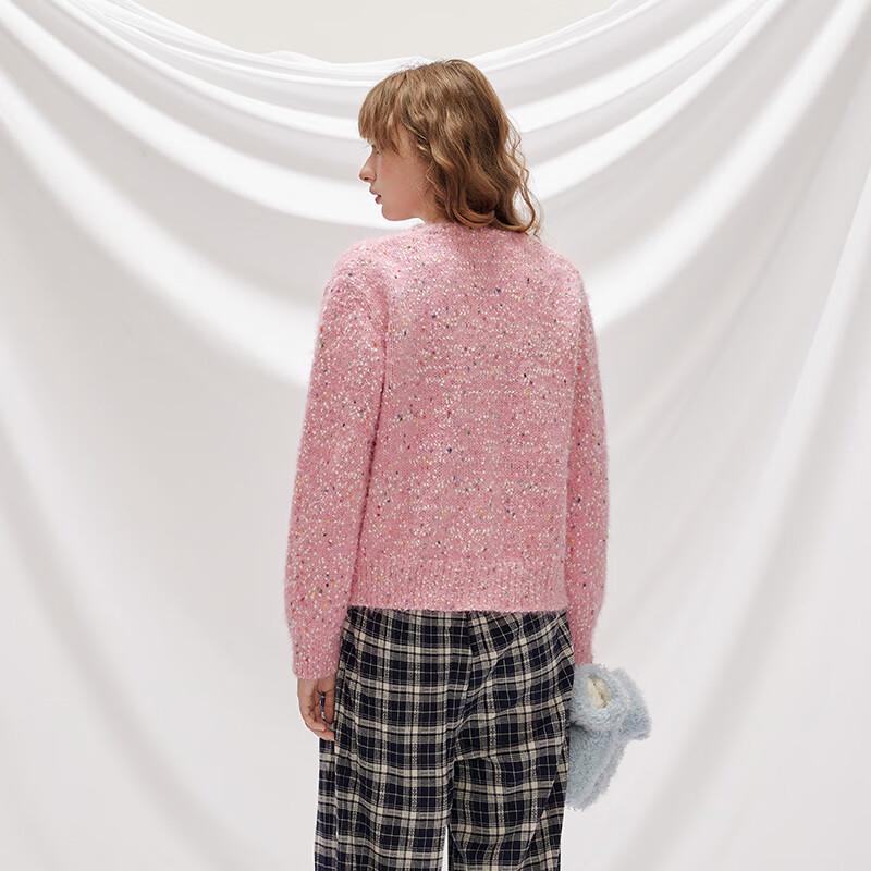 UNIFREE Small Fragrant Style Colorful Dot Knit Sweater