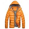 Winter Men Padded Jacket Fashion Cotton Thermal Thick Parkas Male Casual Outwear Windbreaker Hoodies Coats Warm Clothing