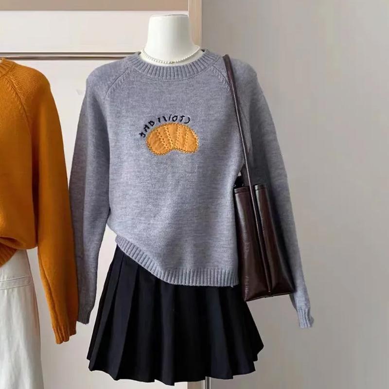 Sweater for Women Autumn Winter Thickened Pullover Warm Knitted Stretchy Long Sleeve Oversize Jumper Tops