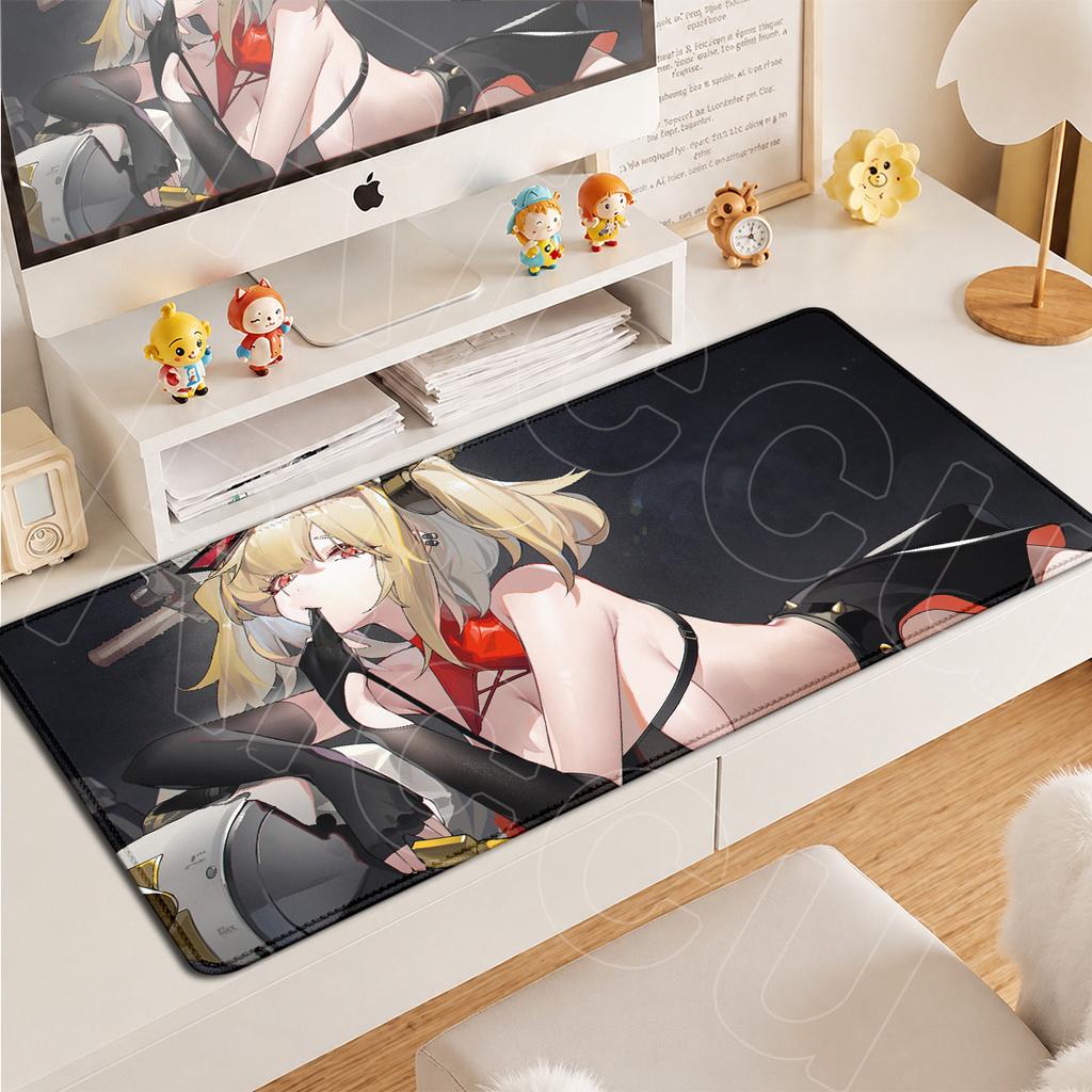 Pc Office Cabinet Hot Game Zenless Zone Zero Large NonSlip Desk Mat Kawaii Zzz Burnice White Mouse Pad Laptop Anime Girl Carpet