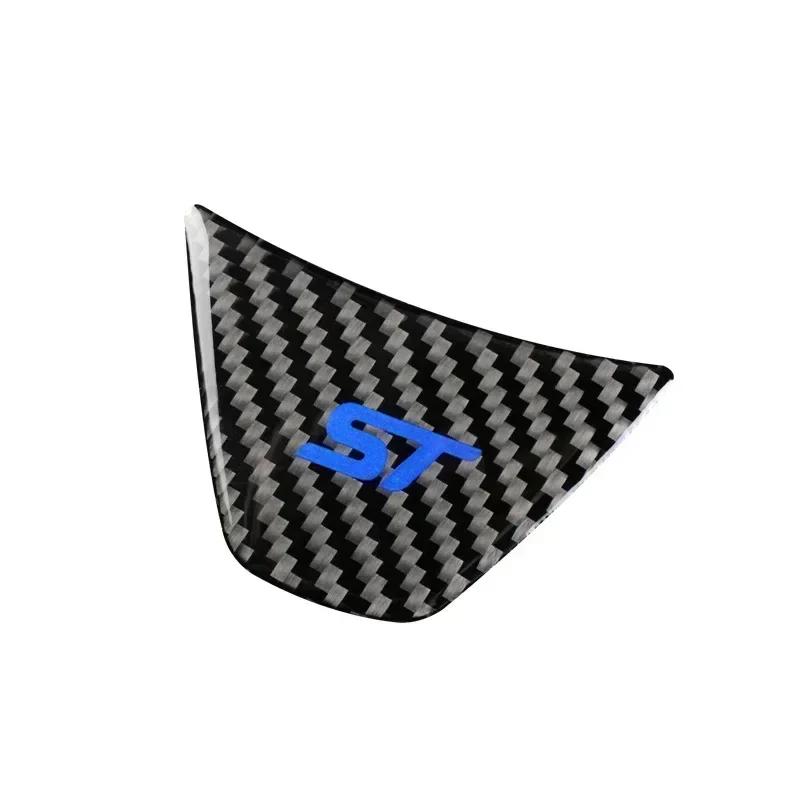 Carbon Fiber Steering Wheel Sticker Emblem For Ford New Fiesta MK7 2009-2017 Ecosport 2012-2017 ST Logo Car Decals Accessories