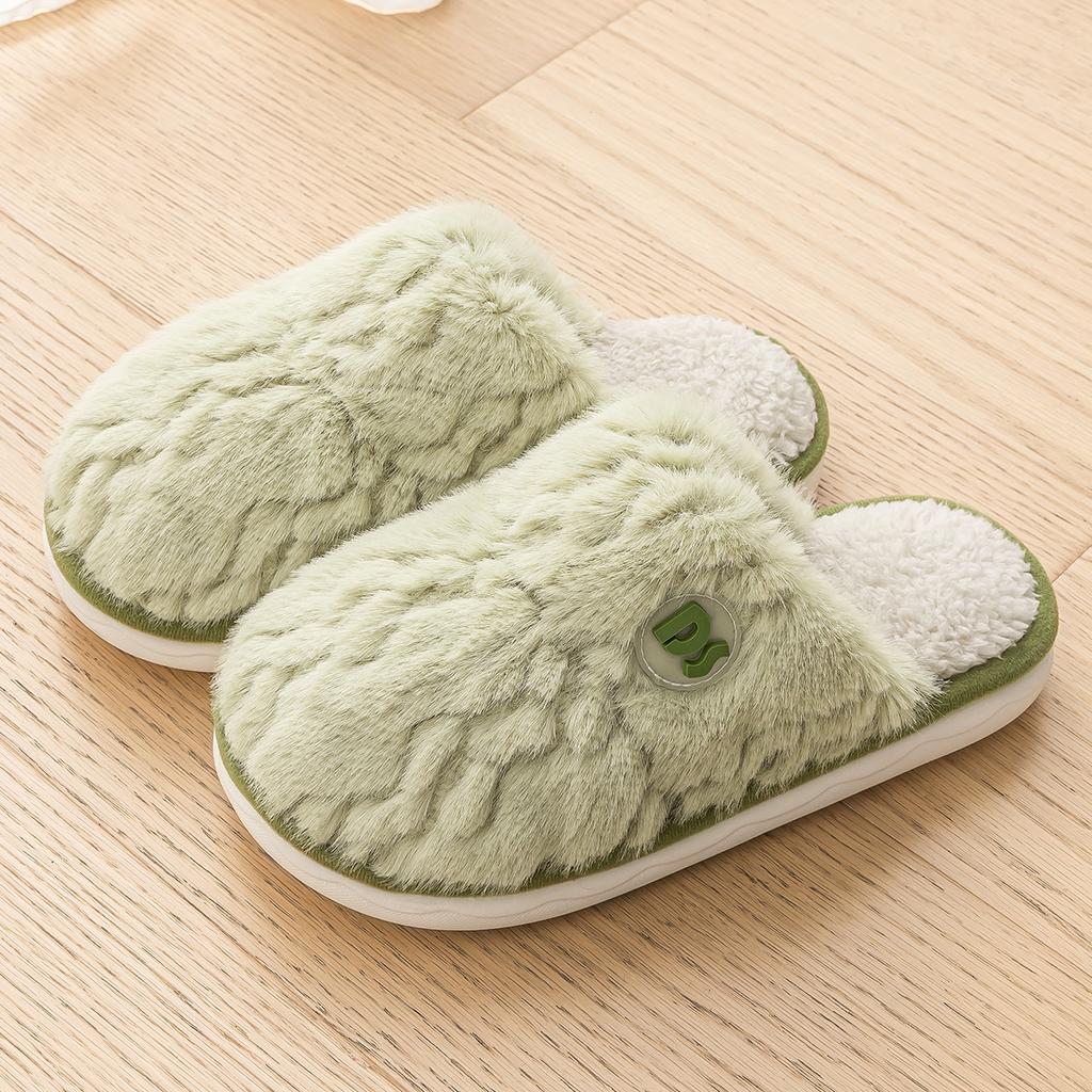 Women Home Slippers Plush Warm Thick Bottom Slides Cute Soft Non-slip Slippers Indoor Outdoor Men Casual Slippers