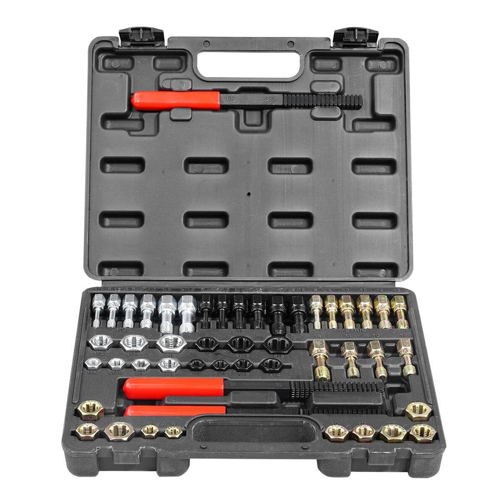 49PCS Thread Chaser Set UNC UNF Metric Thread Restorer Tool Rethreading