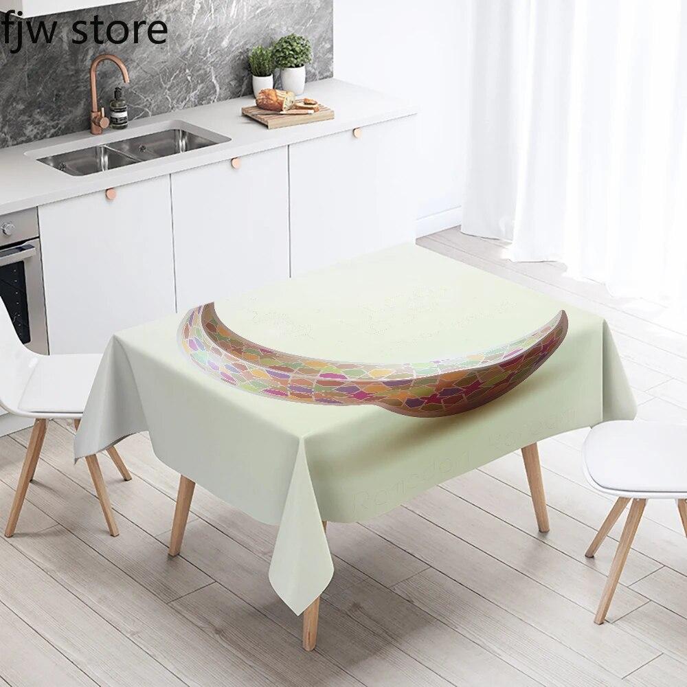 Ramadan Home Decoration Tablecloth Islamic Muslim Mosque Ramadan Kareem Decorative Tablecloth