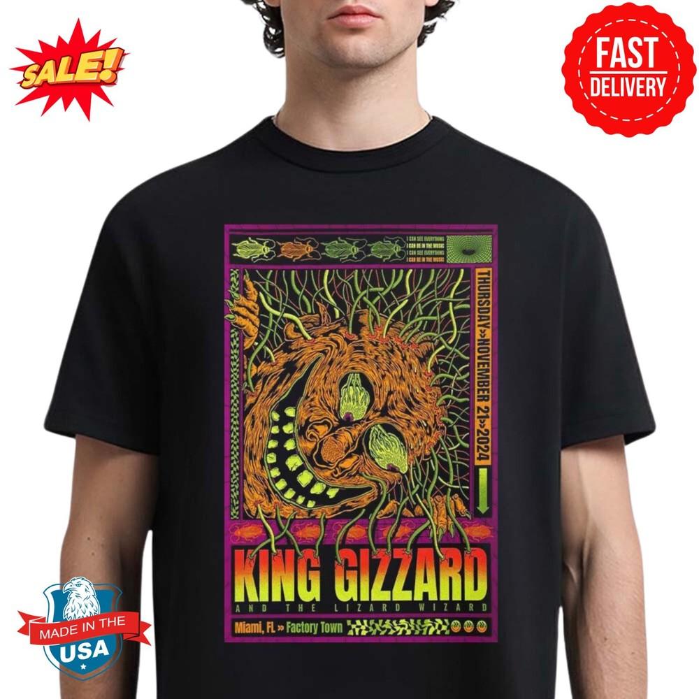 

King Gizzard And The Lizard Wizard Show In Florida On Nov 21 T-Shirt Unisex T-Shirt XXL