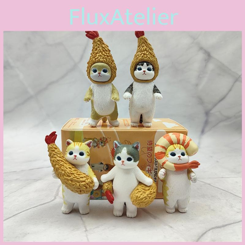 Whimsical Fortune Cat Sandy Tempura Shrimp Blind Box Models For Creative Playtime Fun