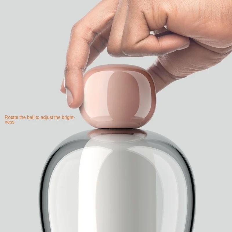 Nordic Designer Modern Living Room Decoration Ornaments Study Bedroom Bedside Light Princess Room Glass Table Lamp USB Charging