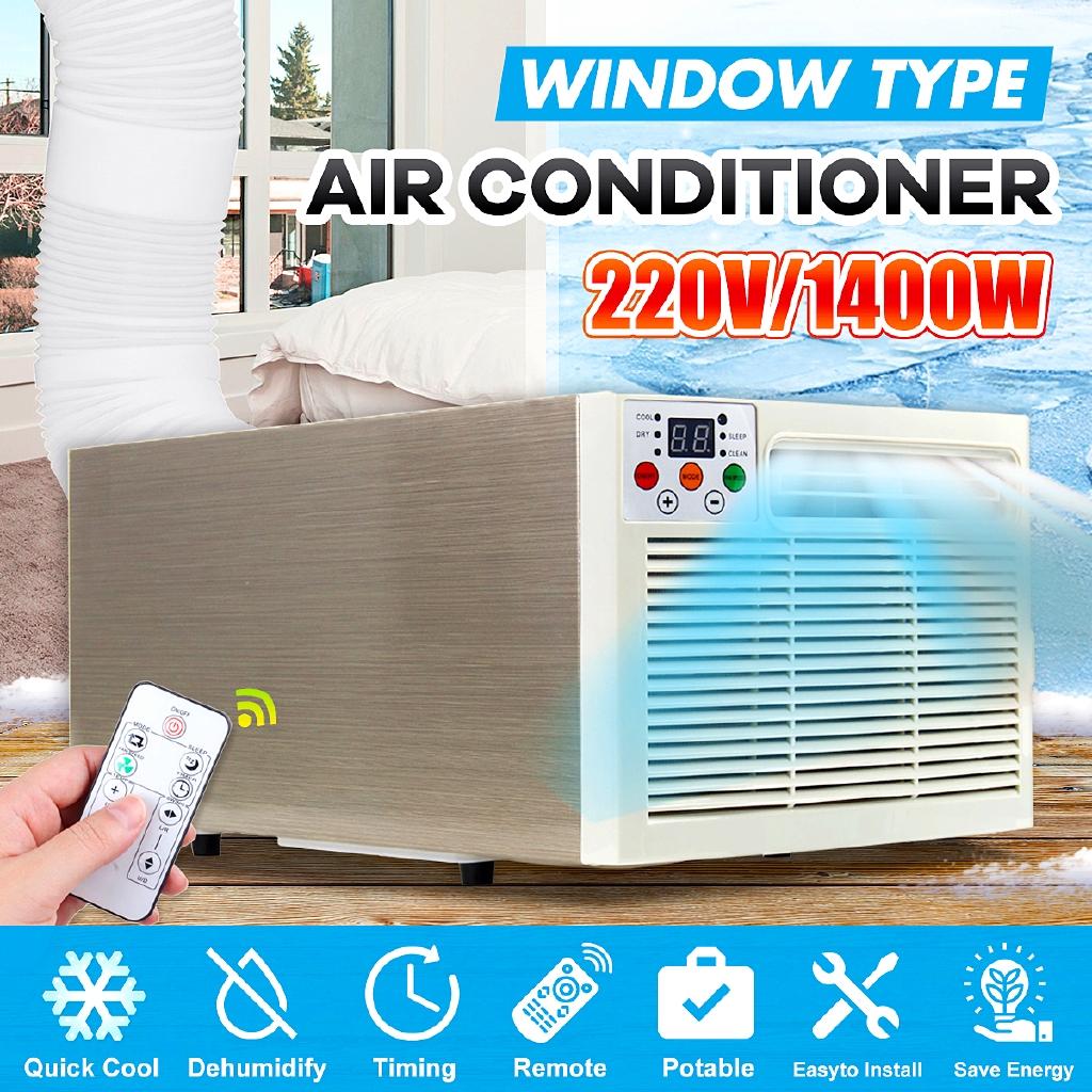 AC 220V 1400W 24hour Digital Display Control Panel Air Conditioner Portable Air Conditioner Cold Cool Timer With Remote Control