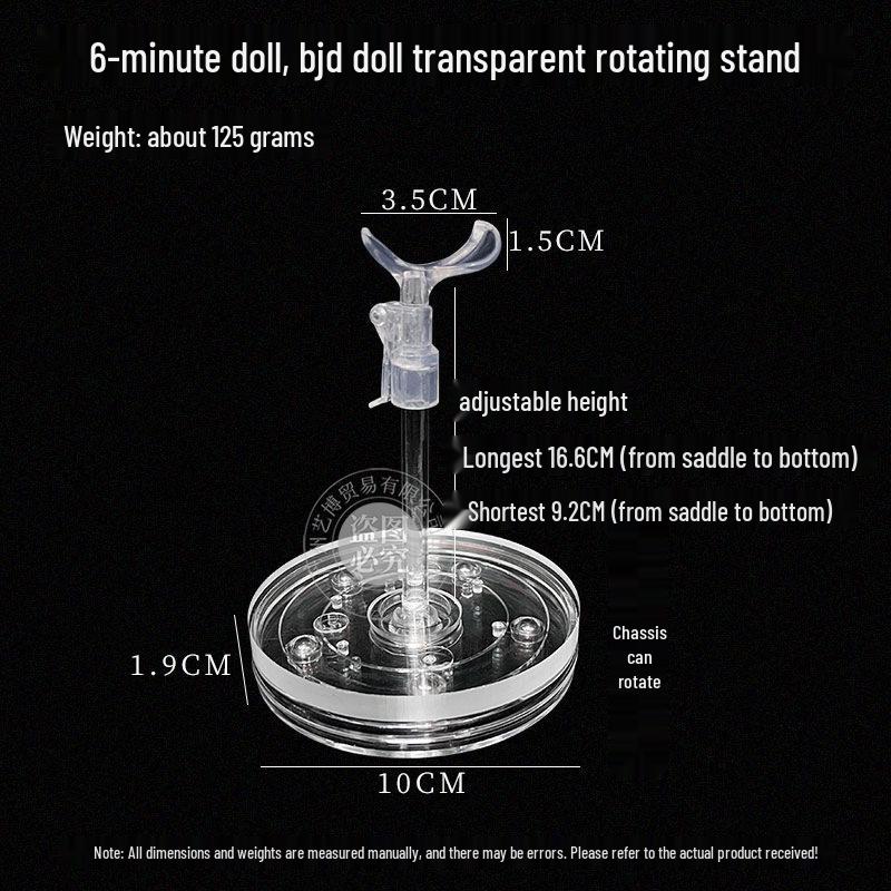 Adjustable Stainless Steel Doll Stand for 30cm to 60cm BJD Dolls with Multiple Support Points