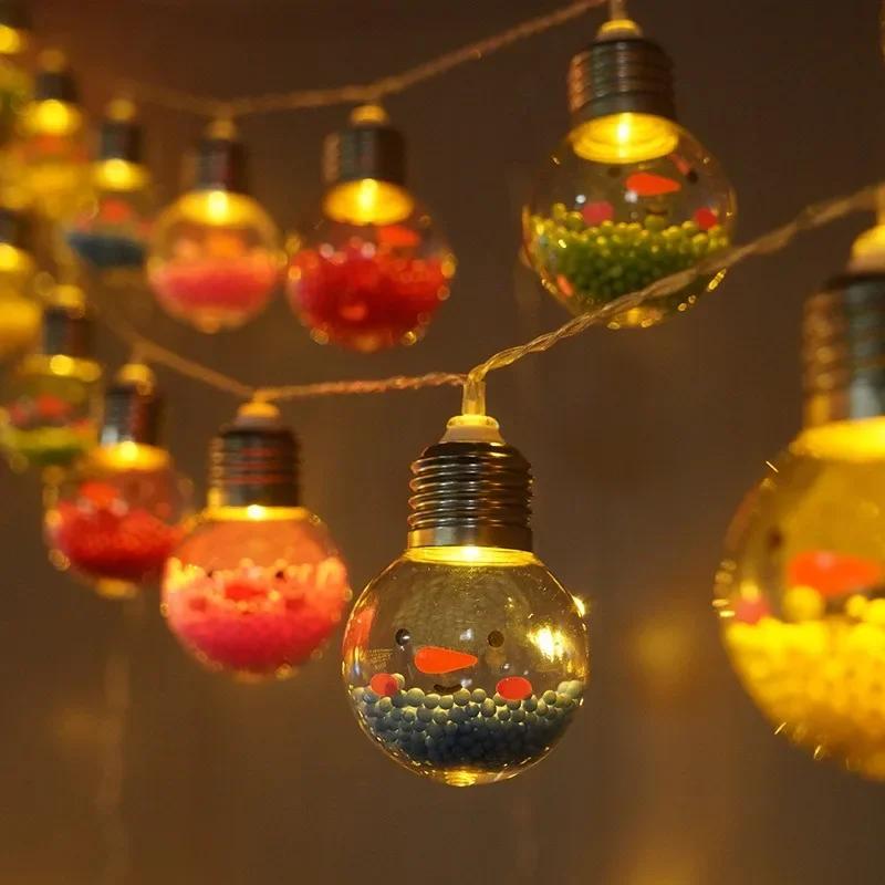 

2/3/6M светодиодные лампочки-шарики гирлянда на батарейках шары-звезды гирлянда на Новый год день рождения рождественский декор гирлянда 2M 10LED