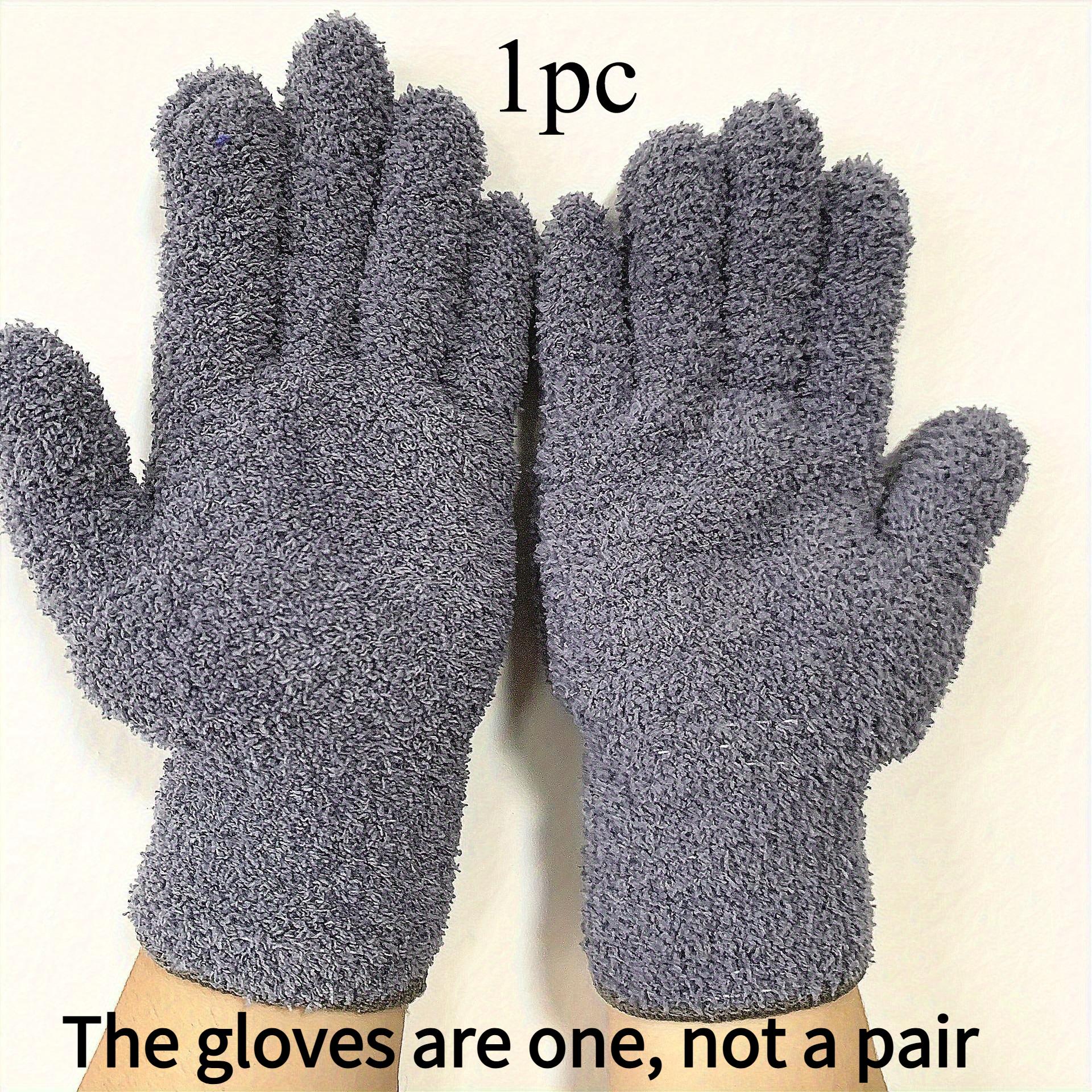 

1pc Microfiber Dusting Gloves - Coral Fleece,stretchable and breathable, easy to clean cars, boats, RVs, pools,and home surfaces