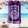 Individuelles Namens-Vfl Osnabrück-Print Strandtuch, Großes Weiches Schnelltrocknendes Handtuch für Strand Camping Schwimmen