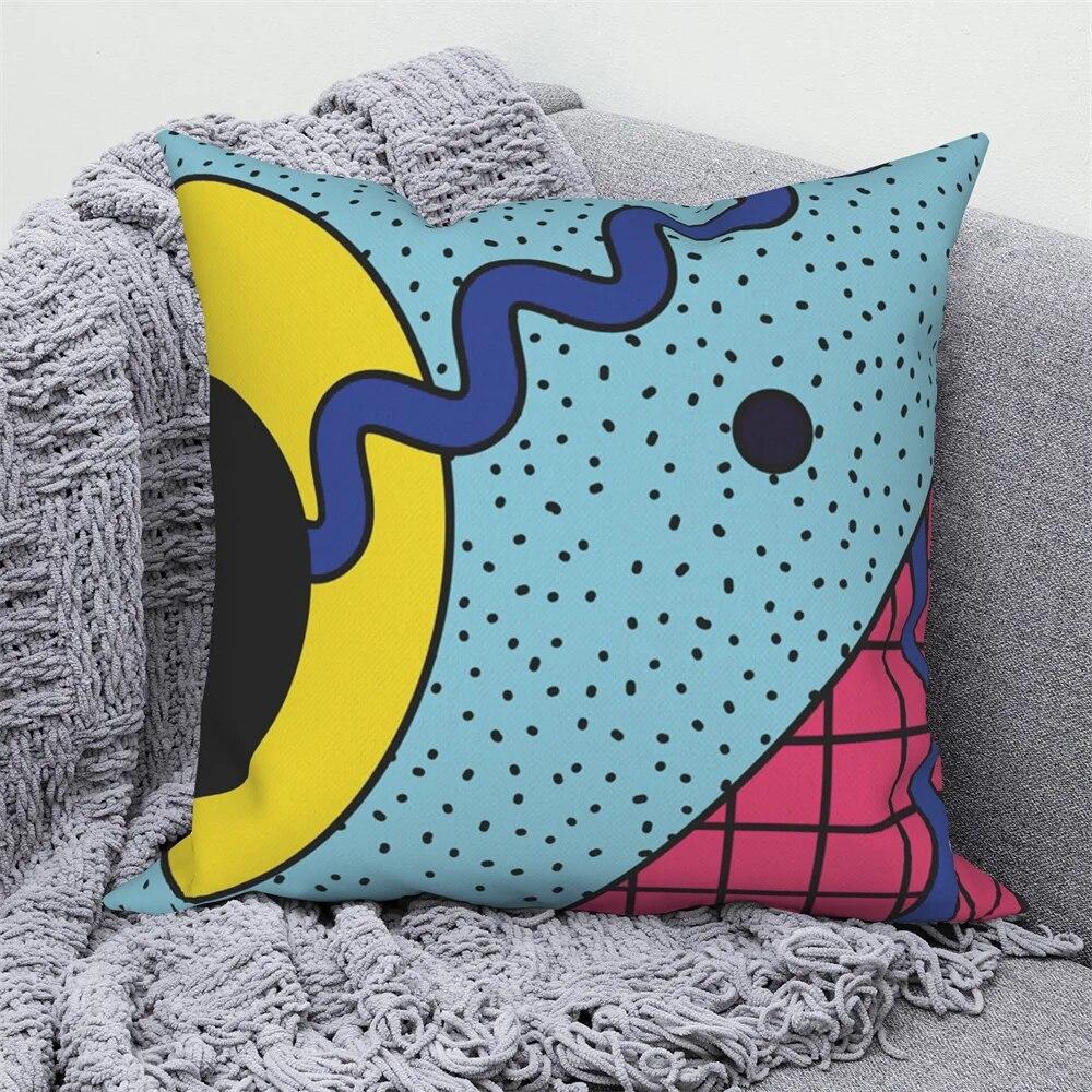 Față de pernă nordică Home Canapea Husă de pernă decorativă, geometrică, colorată