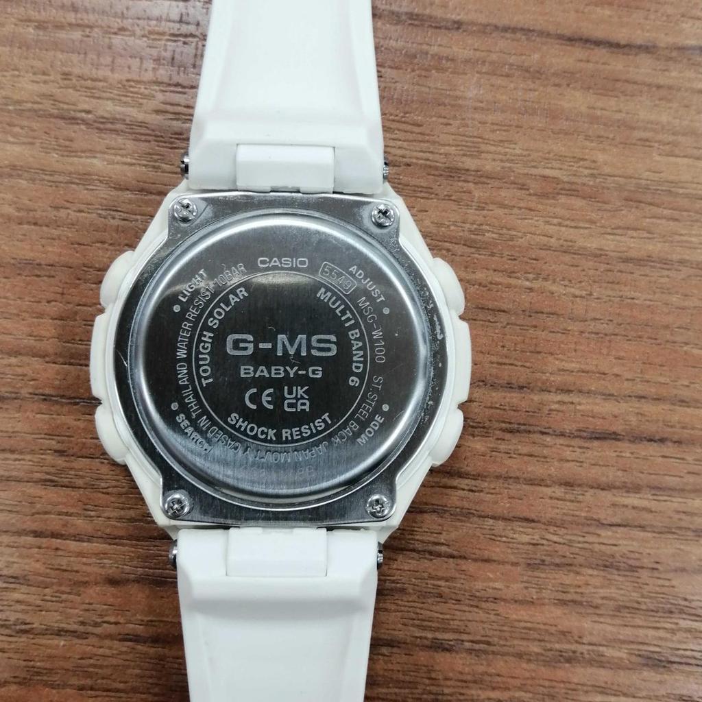 Used CASIO WHT/MSG-W100 GMS BABY-G G-SHOCK