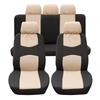 9pcs Auto Seat Cover Protector Set Breathable Dustproof Universal Accessory for 5Seats CarBeige