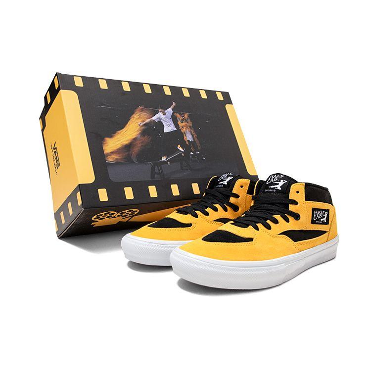 

Vans Bruce Lee X Half Cab Лимитированная серия Специальная звуковая обувная коробка Полувысокие кеды для скейтбординга Унисекс кеды для скейтбординга Желтый Черный VN0A5FCDY23(S-BOX) 40.5