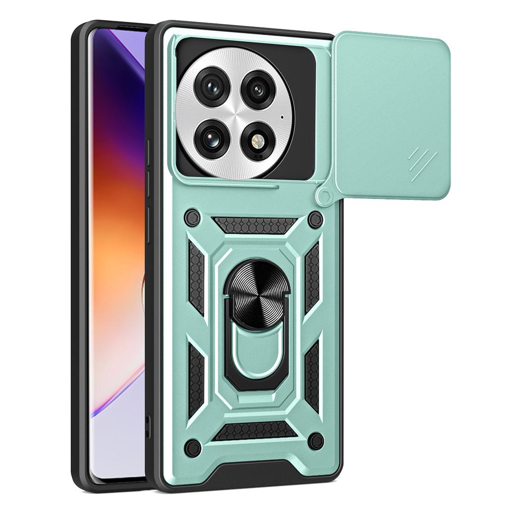 For OnePlus 13 Case with Slide Camera Lid PC+TPU Kickstand Phone Cover