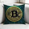 BBitcoin Cryptocurrency Btc Pillow Case Square DoubleSided Sofa Cushion Cover Bedroom Bedside Pillow Gift