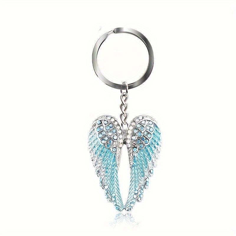 Angel Wings Pendant Keychain - Stylish Imitation Diamond Party Accessory
