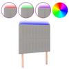 VidaXL Tête de Lit à LED Meuble de Chambre à Coucher Accessoire de Lit Simple Tête de Cadre de Lit Intérieur Gris Clair 3122652