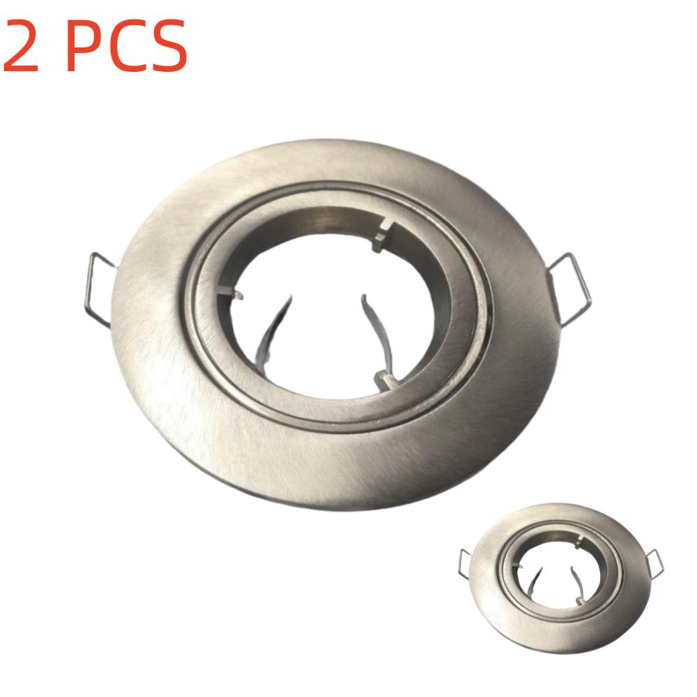 2/10Pcs Spotlight Frame Round Fixture Holder Adjustable for MR16 GU10 Bulb Recessed LED Spotlight Housing