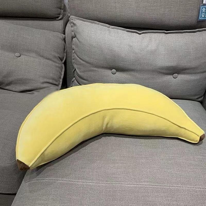 Banana Throw Pillow Cute Doll Cuddle Sleep Throw Pillow Creative Bedside Cushion Long Throw Pillow Plush Toy Birthday Gift