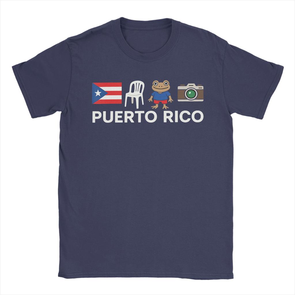 Bad Bunny Puerto Rico Coqui Frog Boricua Puerto Rican Flag Taino Cotton T Shirt For Mens T Shirts Tees Oversized Clothes