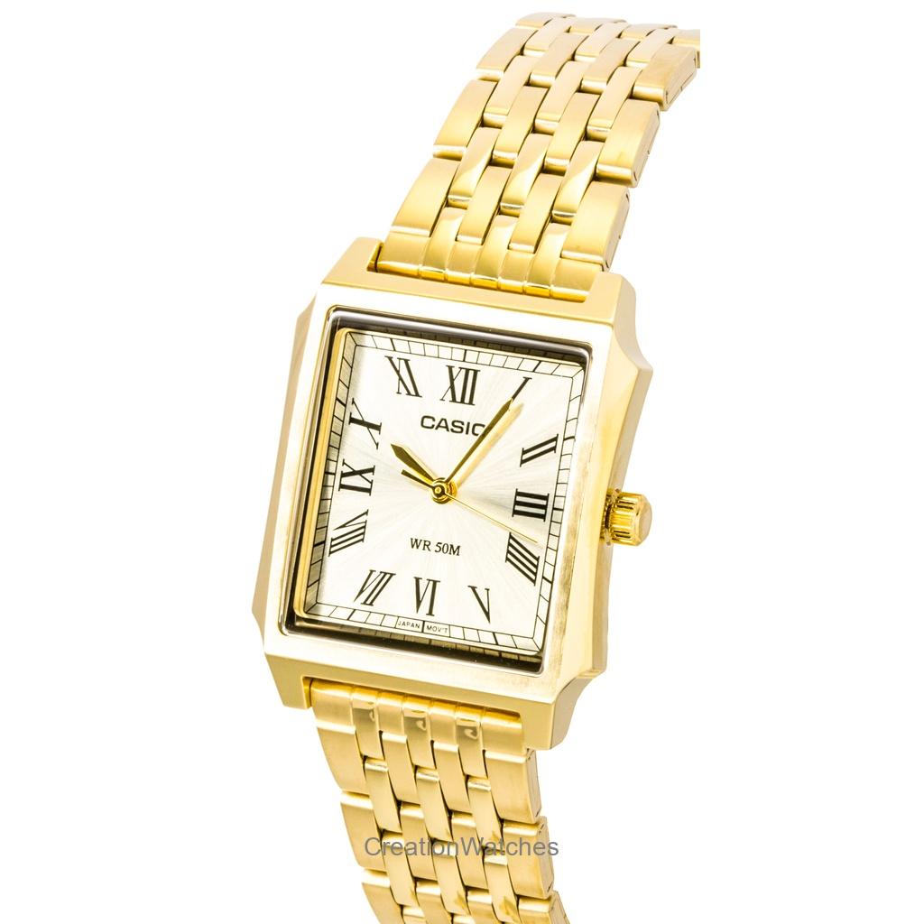 Casio Analog Stainless Steel Gold Dial Quartz MTP-B190G-9BV Men's Watch