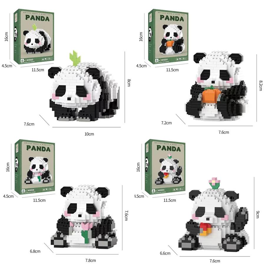 Panda Lovers Creative Micro Building Blocks 3D Mini Model Kit Moc Diy Gift Christmas Decor Children Toys