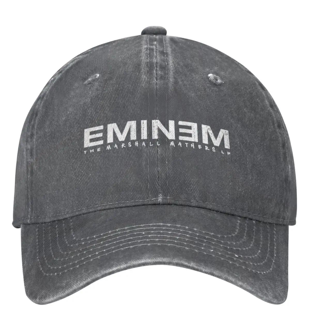 

Вінтажні реперські бейсболки Rap God Eminem для чоловіків і жінок, потертий випраний головний убір, для вулиці, для тренувань, регульовані кепки-капелюхи One Size темно-сірий