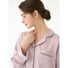 Lunaluz Women S Lavender Satin Long Sleeve Two Piece pajamaS