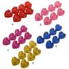 Pack of 10 Cake Candle Decorative Anniversary Prop Plastics Heart Shape Wedding Supplies Tealight Ornaments Birthday Candles