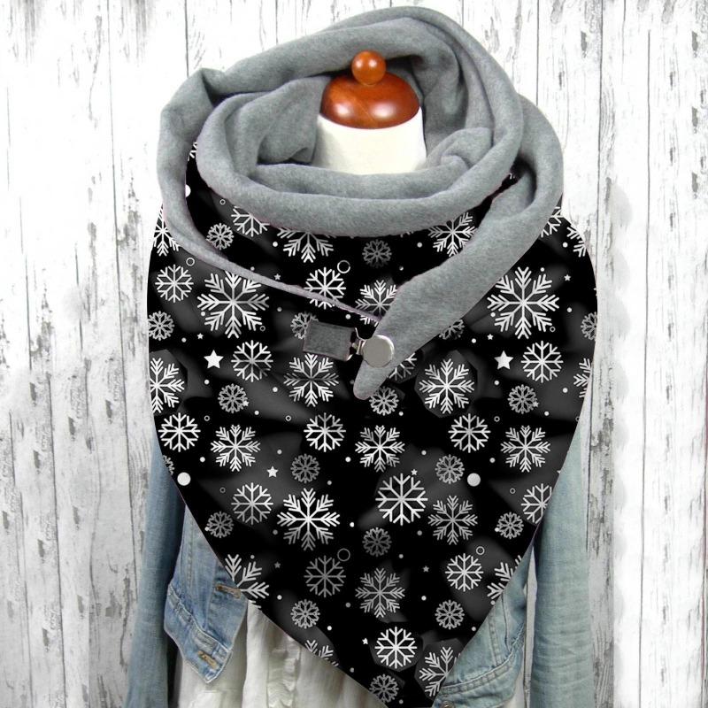 Halloween Fashion Simple Versatile Thickened Warm Shawl Christmas Printed Scarf Scarf
