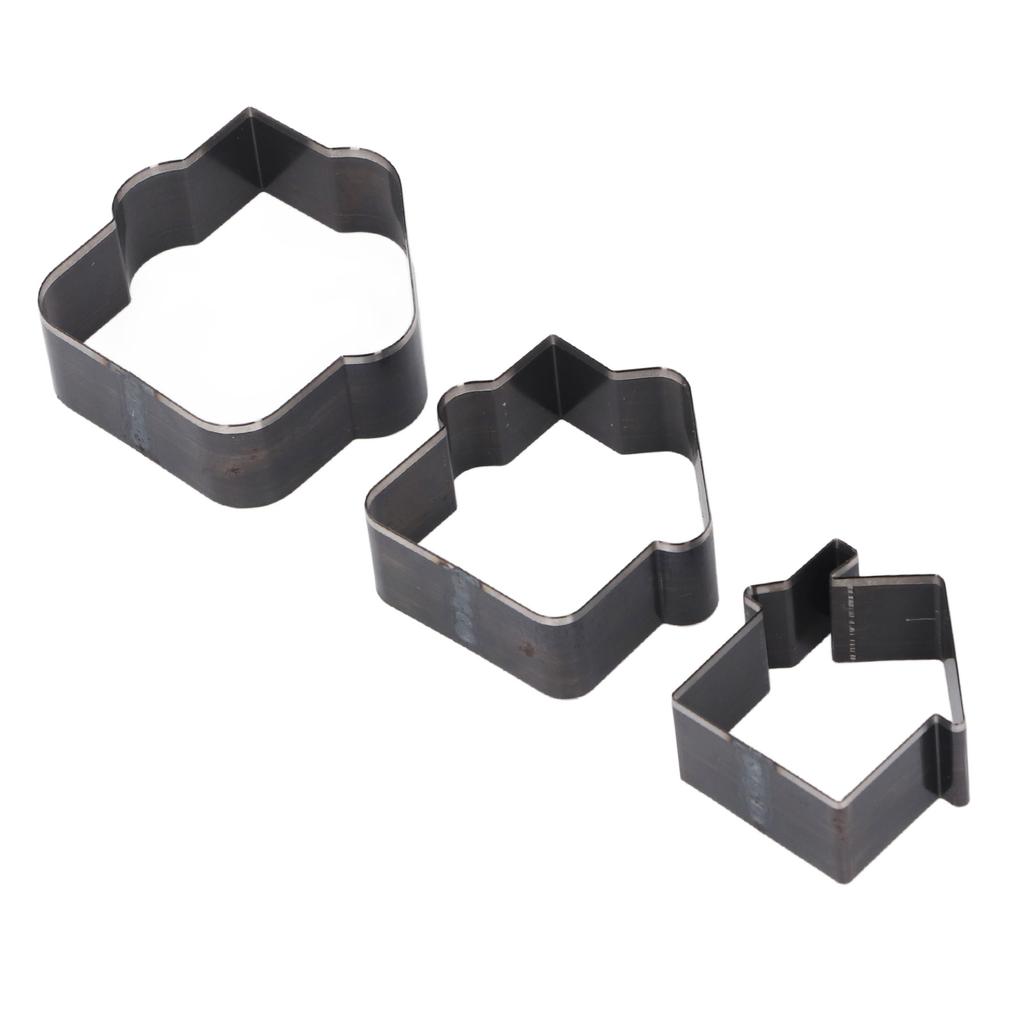 3 Stück Lederstanzform Legierter Stahl 73 62 52mm Hausförmige Lederstanzen Bastelformwerkzeug