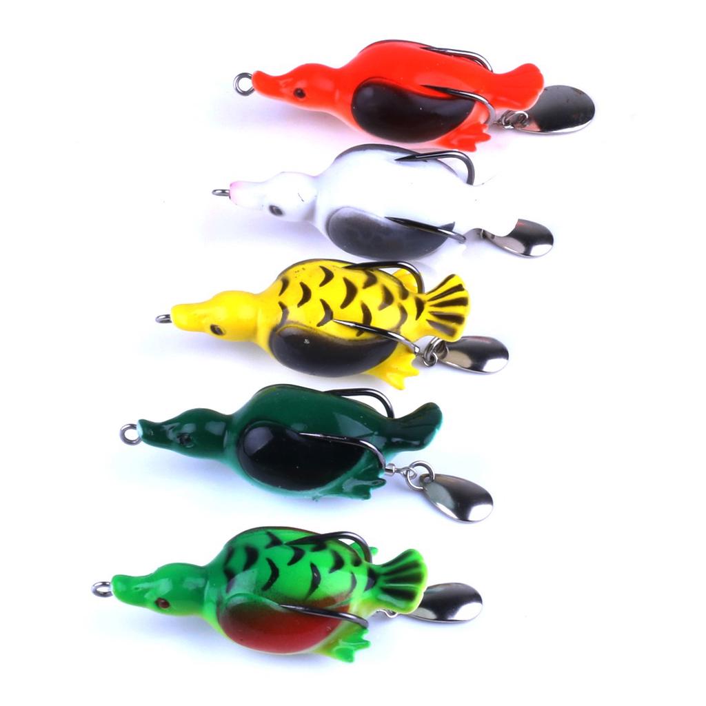 Buy 5PCS 13.4g/7cm Topwater Simulation Duck Lure with Spoon Sequins for