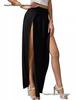 Elegant Women's Irregular Evening Gown - Solid Color Long Dress