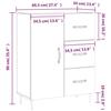 VidaXL Buffet White 69.5x34x90 Cm Engineered Wood 827892