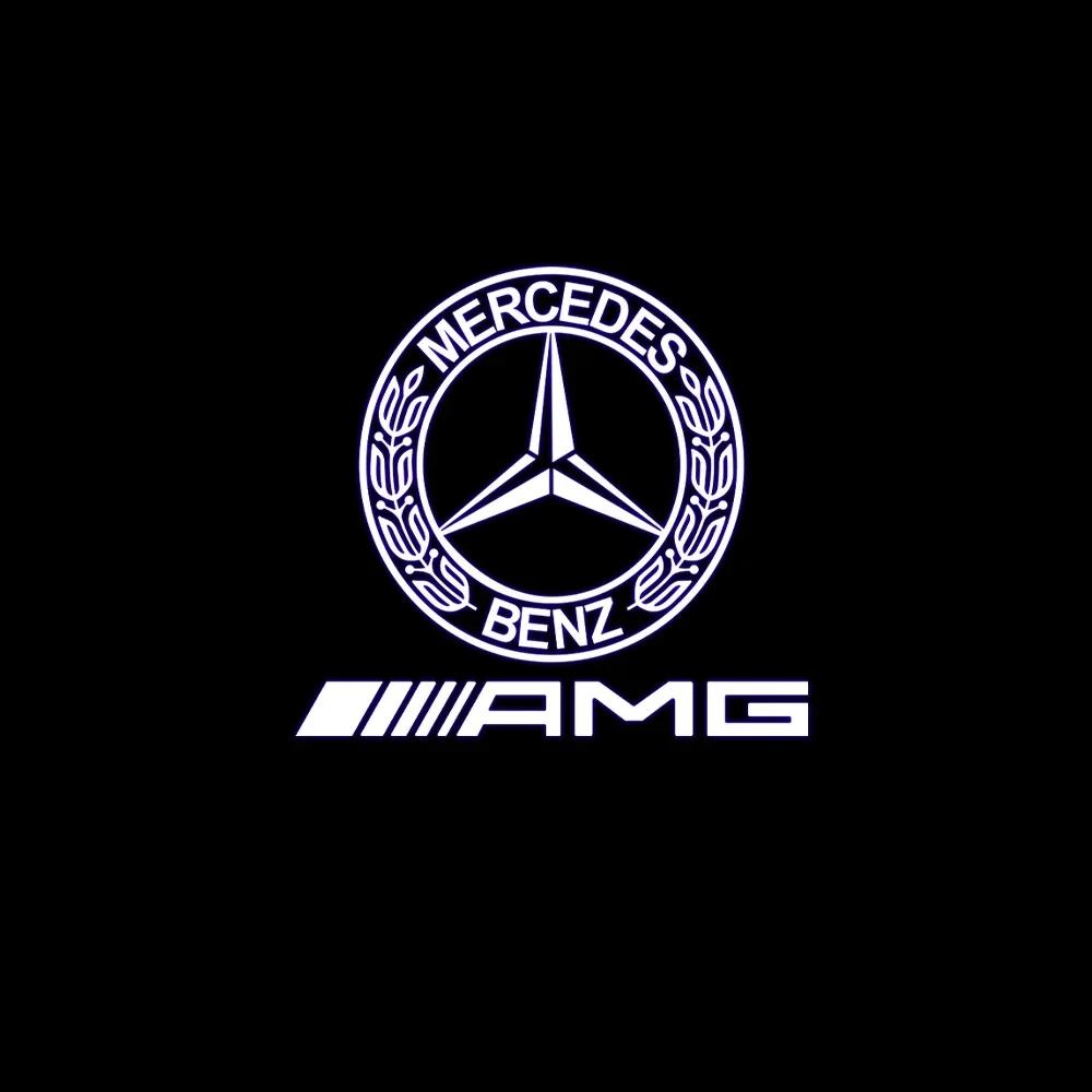 

New For Mercedes Benz 4Pcs HD Car Door Courtesy Lights Laser Welcome Lamps For Mercedes Benz M E B A C GL Class W166 E200l E300L 4pcs