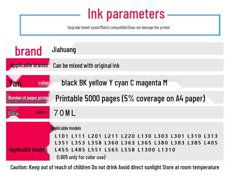 Epson 672 Bläck för L310/L313/L360/L380/L383/L1300/L565 Skrivare, Original Fyra Färger