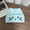 Cute cat ears knitted hat female autumn and winter sweet face small wool hat big head circumference warm ear protection hat