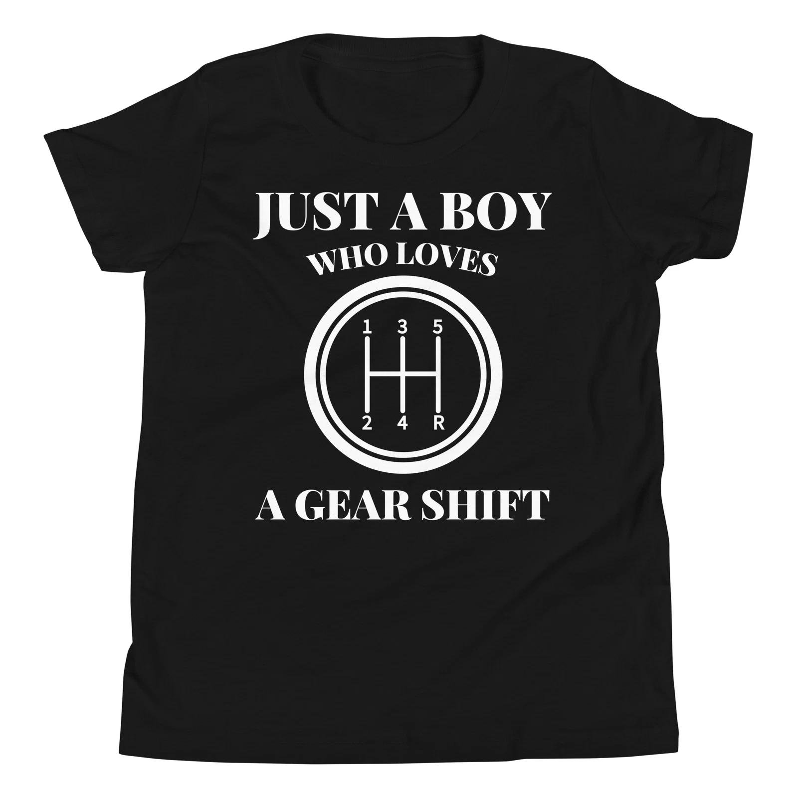 

Just a Boy Who Loves A Gear Shift Manual Transmission Youth Short Sleeve T-Shirt 140