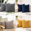2 Pieces/set Cozy Soft Corduroy Pillowcase Velvet Texture Reversible Sided Throw Pillow Striped Design Cushion Cover Sofa Decor