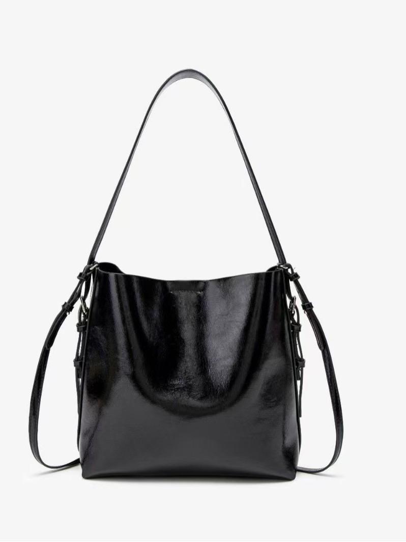 

Z House 2024 Black Double-Strap Women s Commuting Handbag & Crossbody Bucket Bag чёрный