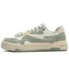 Bank Fabric Synthetic Leather Low-Top Sneakers Women Sneakers White Green T12W242205FWT