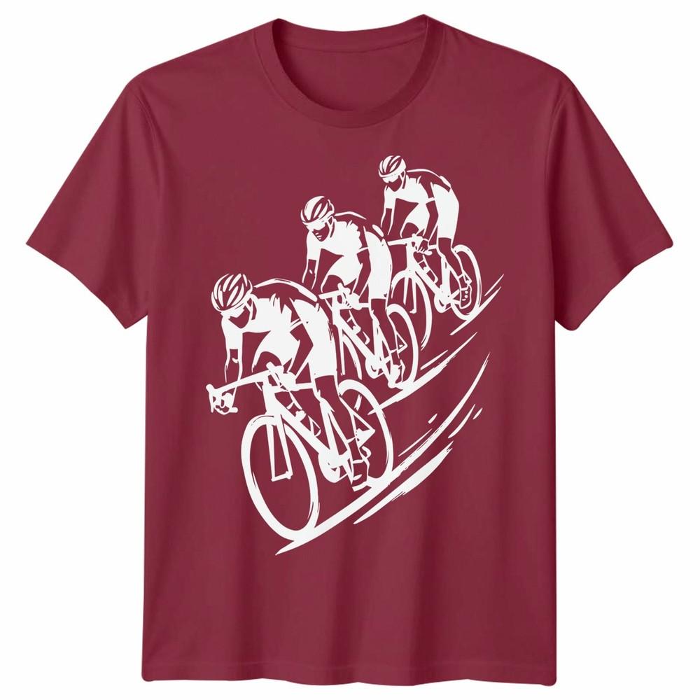 3 Cyclists Unisex T Shirt Cycling Bike Rider Cycle Gift Idea Graphic Tee