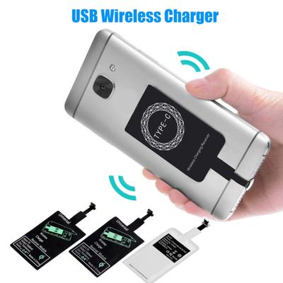 Tragbarer klebriger USB-Typ-C-Qi-Wireless-Ladeempfänger für iPhone Android